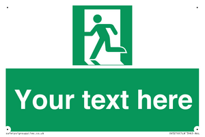 Custom Emergency Exit Left Sign